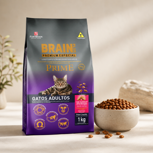 Brain Plus Cat Adult Meat & Rice 1kg Bundle