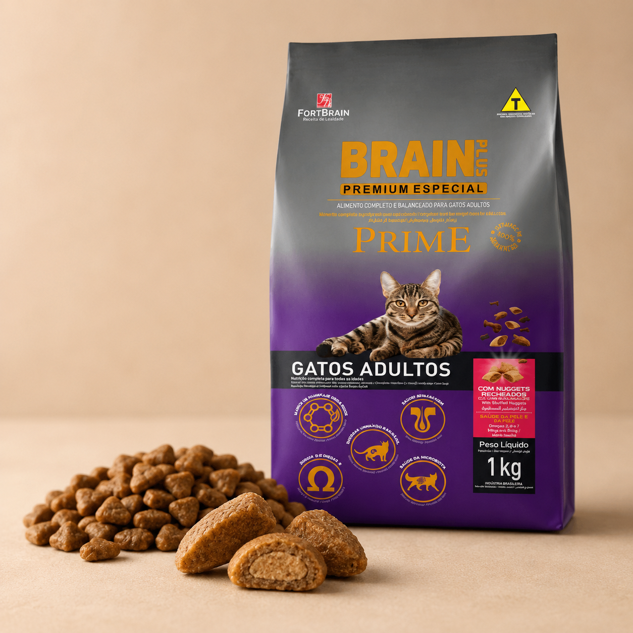 Brain Plus Cat Adult Meat & Rice 1kg Bundle