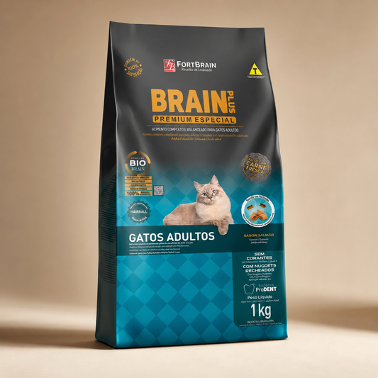 Brain Plus Cat Adult Salmon 1kg Bundle