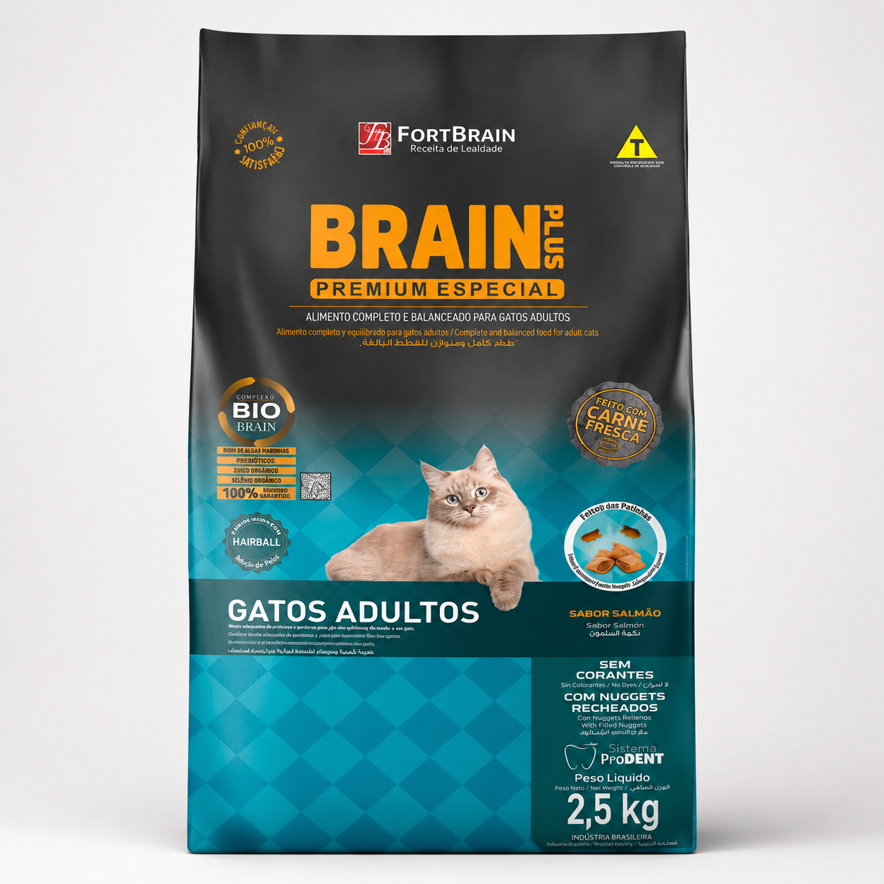 Brain Plus Cat Adult Salmon 2.5kg Bundle