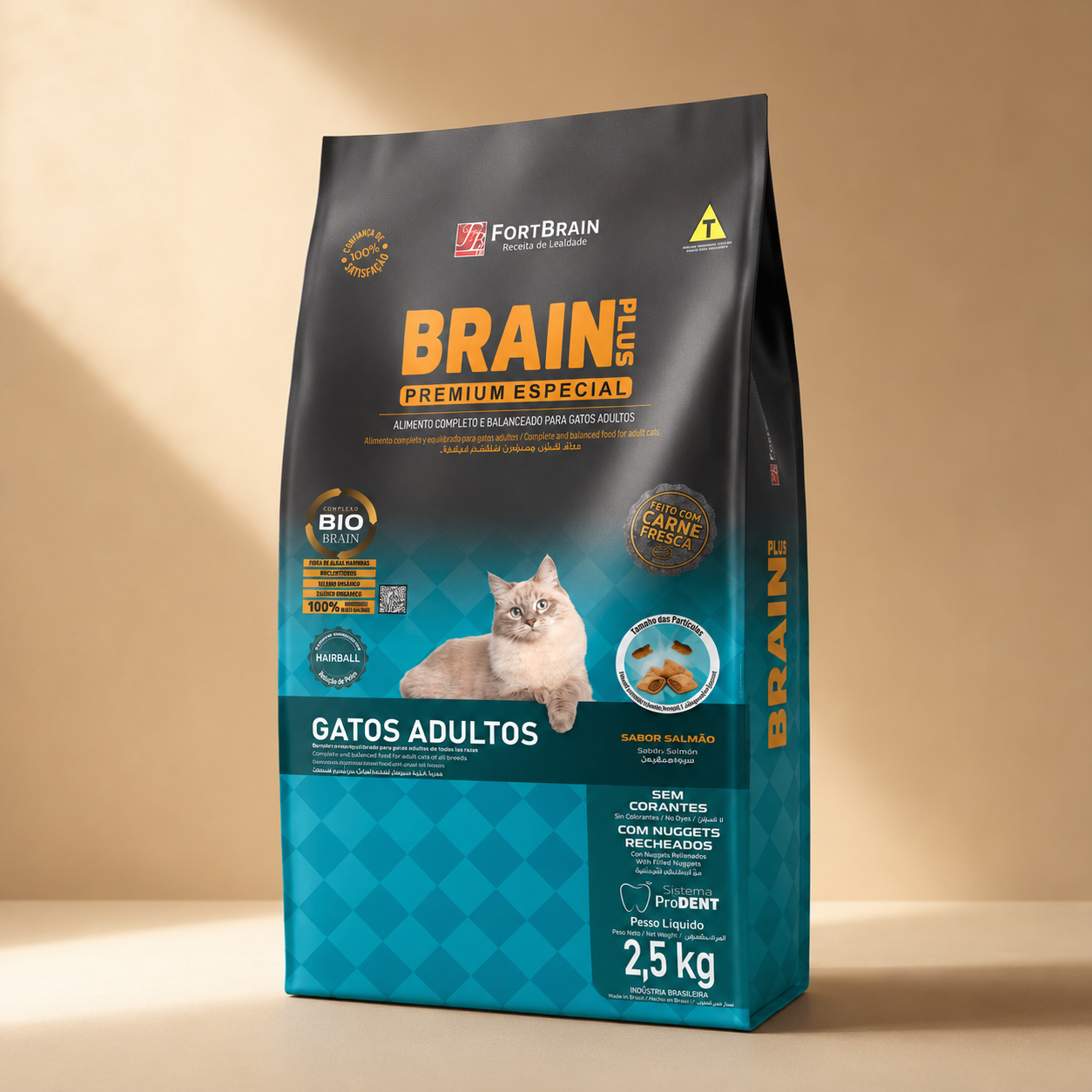 Brain Plus Cat Adult Salmon 2.5kg Bundle