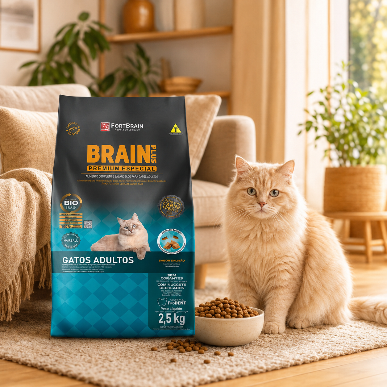 Brain Plus Cat Adult Salmon 2.5kg Bundle