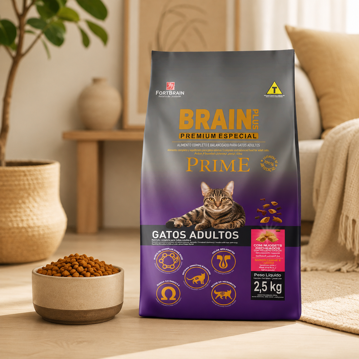 Brain Plus Cat Adult Meat & Rice 2.5kg Bundle