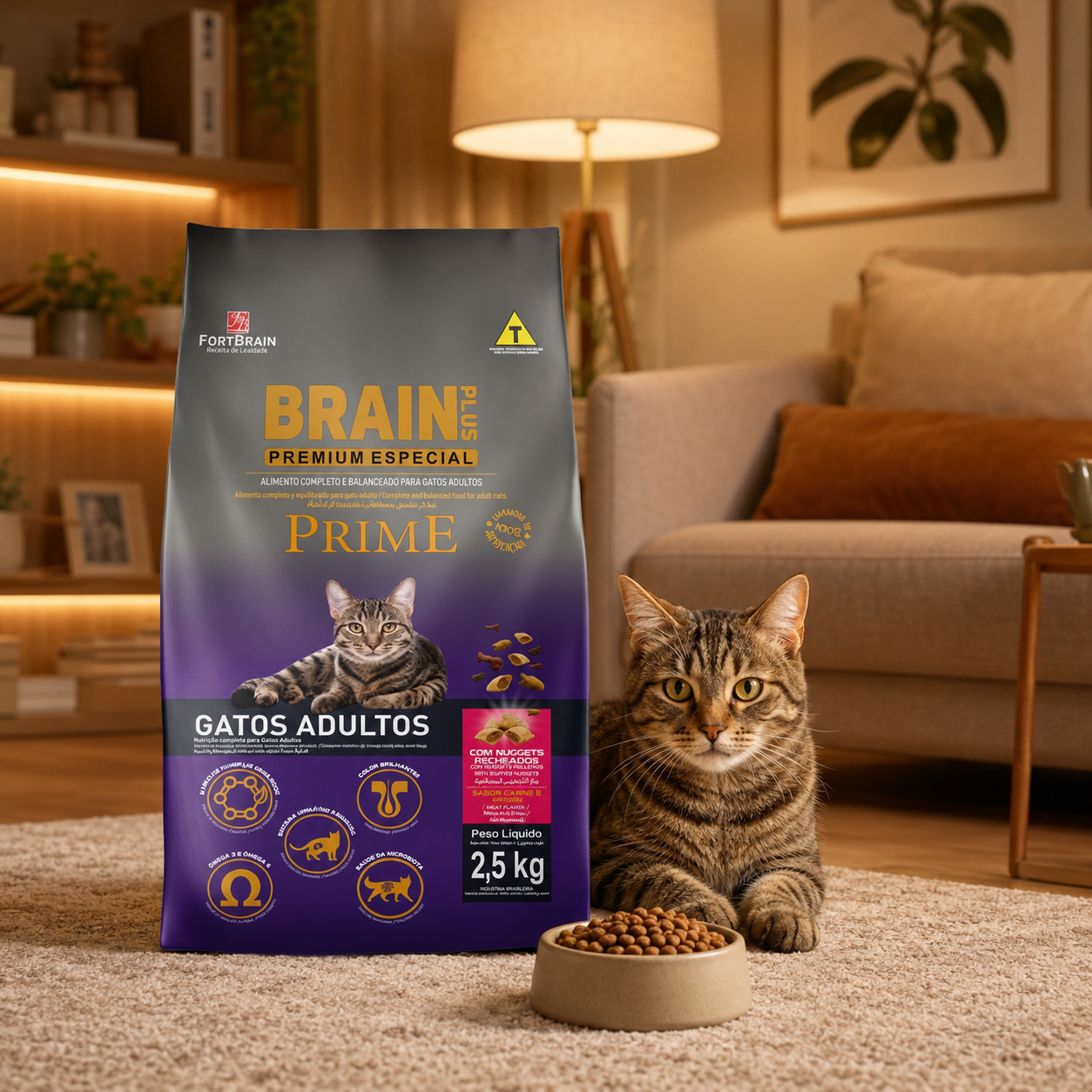 Brain Plus Cat Adult Meat & Rice 2.5kg Bundle