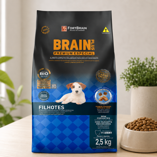 Brain Plus Dog Puppy Chicken & Rice 2.5kg Bundle