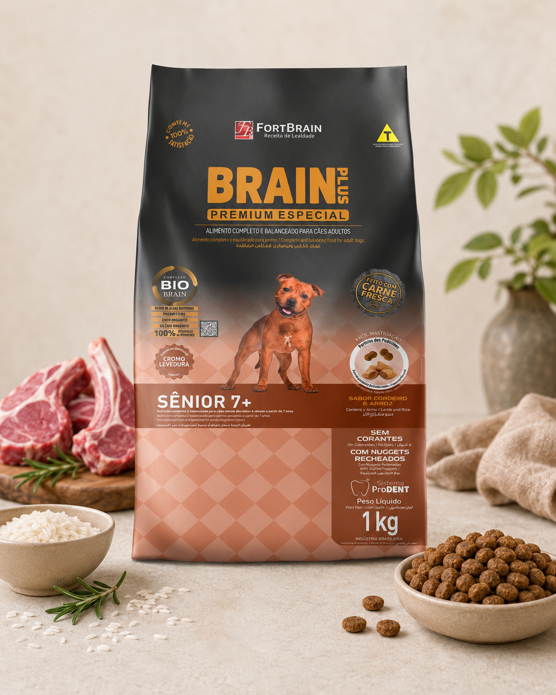 Brain Plus Dog Adult Meat & Rice 1kg Bundle